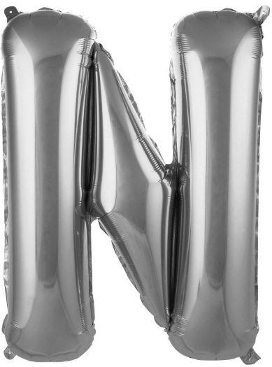N - 40 İNC GÜMÜŞ RENK BALON 100 CM balon