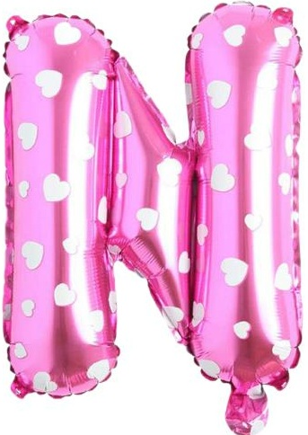 N - HARF 16 İNC PEMBE RENK BALON 36 CM balon