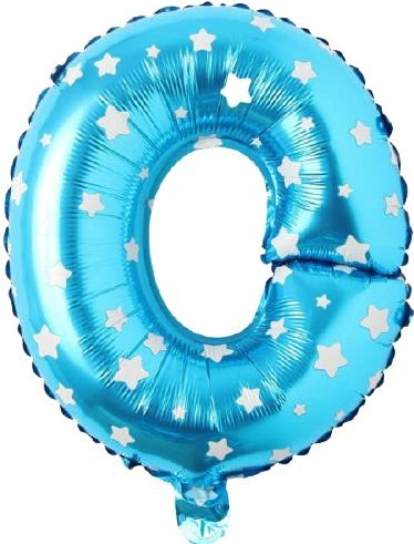 O - HARF 16 İNC MAVİ RENK BALON 36 CM balon