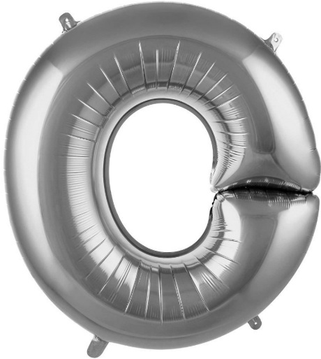 O - HARF 34 İNC GÜMÜŞ RENK BALON 76 CM balon