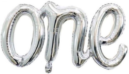 ONE GÜMÜŞ FOLYO BALON balon