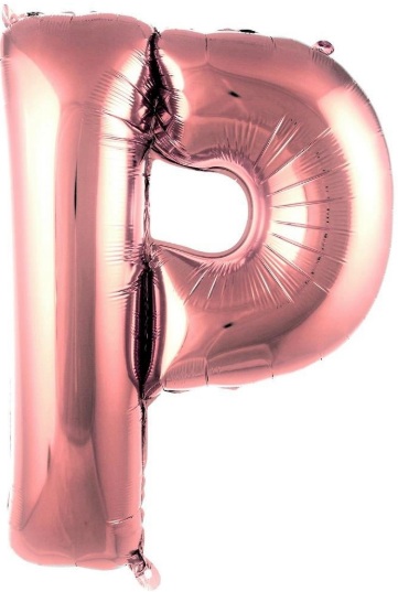 P - HARF 40 İNC ROSEGOLD RENK BALON 100 CM balon