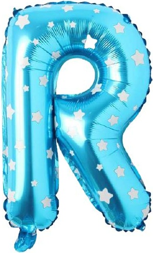 R - HARF 16 İNC MAVİ RENK BALON 36 CM balon