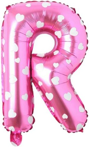 R - HARF 16 İNC PEMBE RENK BALON 36 CM balon