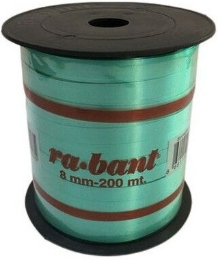 RAFYA ŞERİT YEŞİL 8mm 200m balon