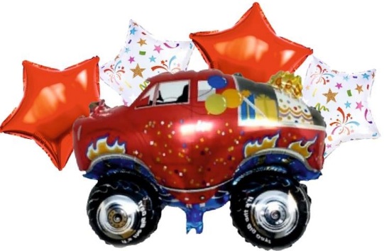 RALLY JEEP 5 Lİ SET FOLYO BALON balon