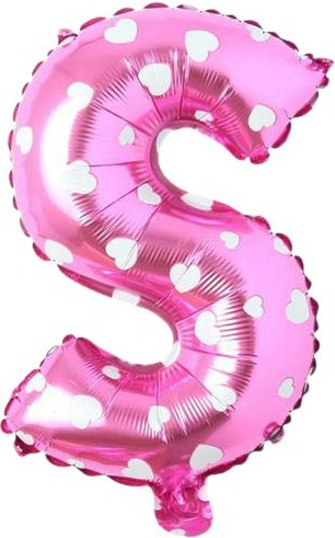 S - HARF 16 İNC PEMBE RENK BALON 36 CM balon