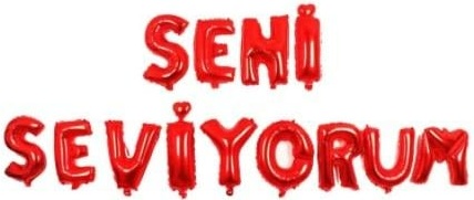SENİ SEVİYORUM KIRMIZI SET BALON balon