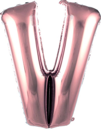 V - HARF 40 İNC ROSEGOLD RENK BALON 100 CM balon