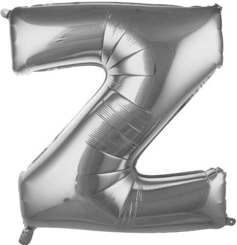 Z - HARF 34 İNC GÜMÜŞ RENK BALON 76 CM balon